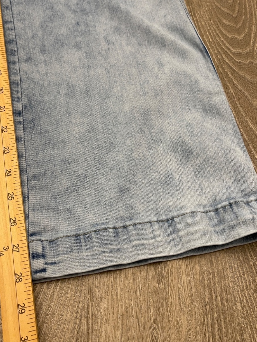 Mica Los Angeles Cargo Jeans Women's 31 Light Wash Denim Wide Leg High Rise - Picture 13 of 14